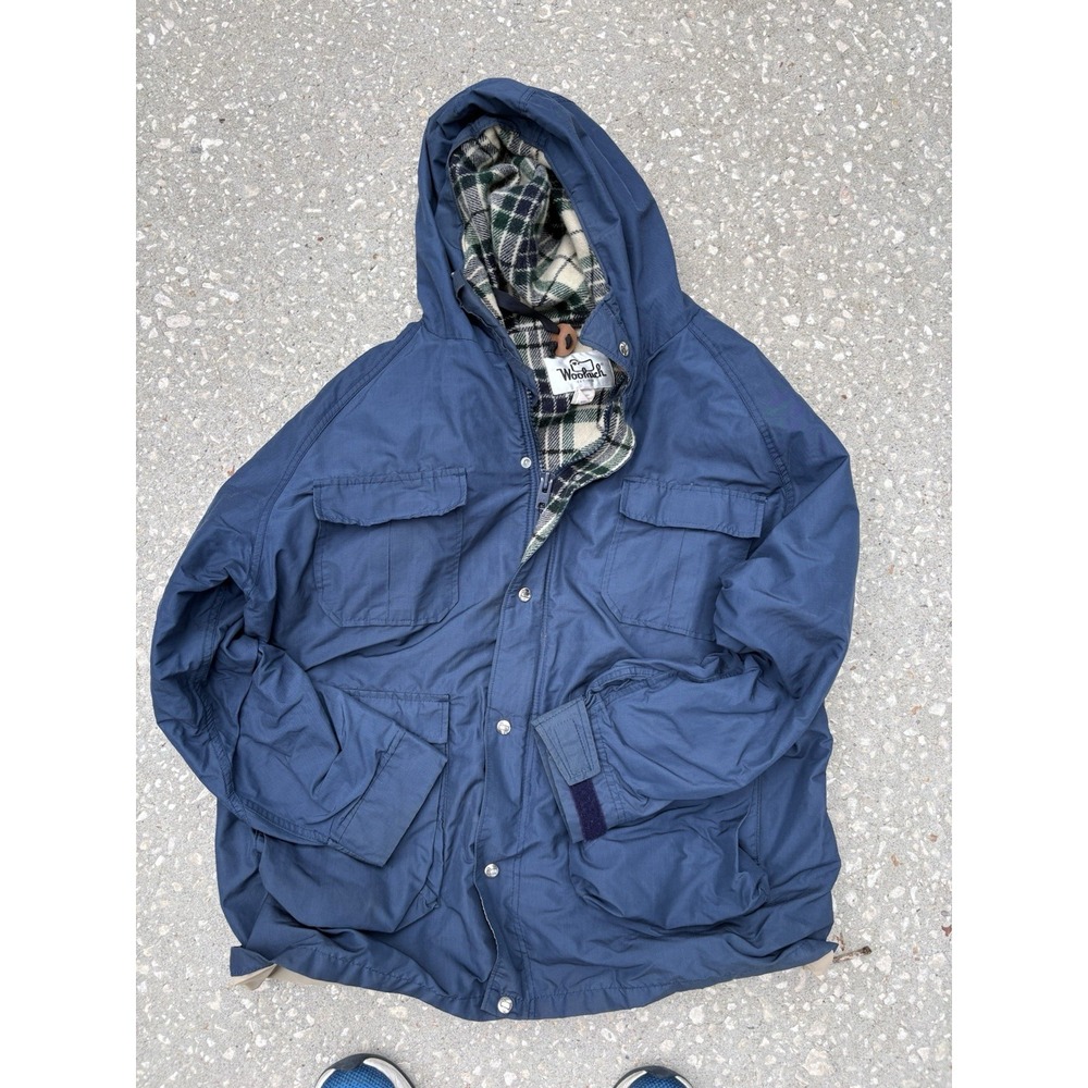 Vintage Hooded Jacket Flannel Lining Size XL
